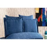 Finezza Jardin Bambu Jakar Kumaş Indigo Ikili Oksford 60X80CM Yastık KILIFI-1351 - 60 x 80 cm