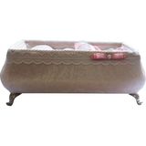 Finezza Marin Kadife Dantelli Dekoratif Havlu&Kese&Esans Şisesi&Sandıklı Set 5 Parça Krem/Pudra - 763 - Ekru