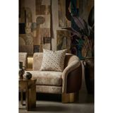 Finezza Melisa Damask Baskılı Duck Kumaş Kahverengi Kırlent 45*45 cm - 807 - 45 x 45 cm