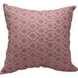 Finezza Melisa Damask Baskılı Duck Kumaş Kırmızı Kırlent 45X45 Cm 808