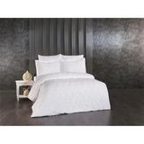 Finezza Rita Bambu Jakar Kumaş Beyaz Çift Kişilik Nevresim Takımı Battal Boy 6 Parça 1494 - 200 x 220 cm