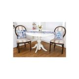 Finezza Vista Baskılı Kumaş Kreme Mavi Runner Kırlent Seti 3 Parça 45X45 Cm 1372