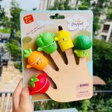 Finger Puppet Meyveler Parmak Kukla Seti 5 Meyveli Oyuncak Parmak Kukla