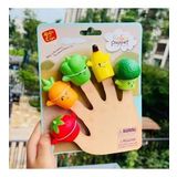 Finger Puppet Meyveler Parmak Kukla Seti 5 Meyveli Oyuncak Parmak Kukla