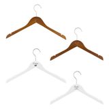 FINGERINSPIRE 4 Paket Gelin ve Damat Askısı 19,7 x 44,7 cm Beyaz Hindistan Cevizi Kahverengi Ahşap Düğün Askısı, Demir Kancalı, Gelinlik Askı Seti Gelin Elbisesi ve Damat Takımını Asmak için