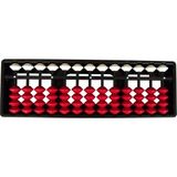 FİNGERMATİK 13 Basamaklı Kırmızı - Beyaz Soroban Öğrenci Abaküsü 1 Adet 19x6x0.8 cm Boyutunda