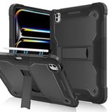 Fingic iPad Pro 13 inç Kılıf 2024 M4 7. Nesil Kalem Tutuculu Ağır Hizmet Yüksek Darbe Darbeye Dayanıklı Yumuşak Silikon Sağlam Sert PC Tampon Destek Çubuğu Koruyucu Kılıf iPad Pro 13 inç 2024 için,