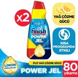 Finish Bulaşık Makinesi Deterjanı Jel Limon 1000 ml x 2 Yağ Çözme Gücü ile Etkili Temizlik