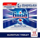 Finish Bulaşık Makinesi Deterjanı Quantum 15'li Tablet Formda Pratik Kullanım Sunar