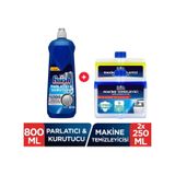 Finish Bulaşık Makinesi Parlatıcı 800 ML+ Makine Temizleyici Sıvı 2 x 250 ml