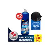 Finish Bulaşık Makinesi Parlatıcı & Kurutucu Sıvı Limon 800 ml x 2