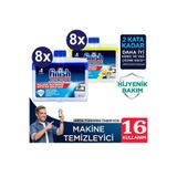 Finish Bulaşık Makinesi Temizleyici, Koku Giderici Hijyenik Bakım Sıvısı 250 Ml X 16 Adet