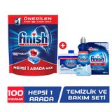 Finish Hepsi Bir Arada 100'lü Bulaşık Makinesi Deterjanı+Temizlik ve Bakım Seti