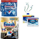 Finish Mega Avantaj Paket Bulaşık Makinesi Temizleyici (2 Adet) - Ultimate Plus 75 - Quantum 72 Tablet