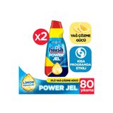 Finish Power Jel Bulaşık Makinesi Deterjanı, Limon, 1000 ml x 2