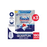Finish Quantum 180 Tablet Bulaşık Makinesi Deterjanı 60 x 3
