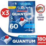 Finish Quantum 180 Yıkama Güçlü Tablet Bulaşık Makinesi Deterjanı 60 x 3 Ferahlık Etkisi