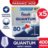 Finish Quantum 400 Kapsül Bulaşık Makinesi Deterjanı Tableti (5 x 80 Kapsül)