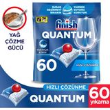 Finish Quantum 60 Kapsül Bulaşık Makinesi Deterjanı Tableti Hızlı Çözünme ve Yağ Çözme Gücü