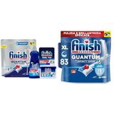 Finish Quantum 60 Kapsül Bulaşık Makinesi Deterjanı Tableti + Temizlik ve Bakım Seti ve Finish Quantum Infinity Shine 83 Kapsül Bulaşık Makinesi Deterjanı Tableti (1 x 83 Kapsül)