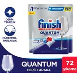 Finish Quantum Hepsi Bir Arada 72'li Sıvı Bulaşık Deterjanı Mavi Derin Temizlik ve Mükemmel Parlaklık
