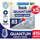 Finish Quantum Infinity Shine 415 Kapsül Bulaşık Makinesi Deterjanı Tableti (5 x 83 Kapsül)