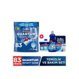 Finish Quantum Infinity Shine Bulaşık Makinesi Deterjanı Kapsül 83 Adet + Temizlik ve Bakım Seti