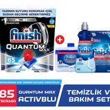 Finish Quantum Max 85 Yıkama Tablet Bulaşık Makinesi Deterjanı 85 Adet & Temizlik Bakım Seti