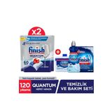Finish Quantum Ultimate Bulaşık Makinesi Tableti 2x60'lı + Temizlik ve Bakım Seti
