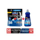 Finish Ultimate Bulaşık Makinesi Deterjanı Kapsül Tablet 58 Adet + Parlatıcı & Kurutucu 400ml Combo Set