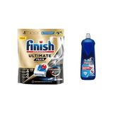 Finish Ultimate Plus 60 Kapsül Bulaşık Makinesi Deterjanı Tableti 1 x 60 Kapsül ve Finish Bulaşık Makinesi Parlatıcı & Kurutucu 1 x 800 ml, 60 Kapsül/ 800 ML