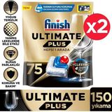 Finish Ultimate Plus 75 Kapsül Bulaşık Makinesi Deterjanı Tableti x 2 Tablet
