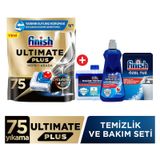 Finish Ultimate Plus Bulaşık Makinesi Deterjanı 75 Tablet + Temizlik ve Bakım Seti