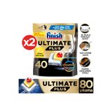 Finish Ultimate Plus Bulaşık Makinesi Deterjanı Kapsül Tablet Limon 80 Adet (40 x 2)
