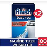 Finishh Özel Tuz 1.5 kg x 2 Kutu Kokusuz İz Bırakmaz Toz Deterjan Beyaz Renkli - 3 kg
