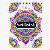 Finoly Mandala boyama kitabı | Yetişkinler için boyama kitapları, 30 orijinal çizim, A4 boyutunda boyama mandalaları | Yetişkin birinci sınıf kağıt için mandalalar | Spiral ciltleme (gün)