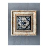 FİNS STONE DECOR Çerçeveli Taş Duvar Dekoru Tablo 20 x 20 cm Çini Desen Hediyelik FCDD1-40-224