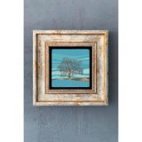 FİNS STONE DECOR Çerçeveli Taş Duvar Dekoru Tablo 20x20 cm Nazar Ağacı Hediyelik FCDD-40-1005