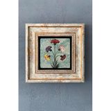 FİNS STONE DECOR Çerçeveli Taş Duvar Dekoru Tablo 20x20 cm-Wall Decor Fins Ebru Çiçek Hediyelik FCDD-40-1224