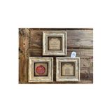 FİNS STONE DECOR Çerçeveli Taş Duvar Dekoru Tablo 3'lü Set 20x20cm Nazar Dua Ayetel Kürsi Nar Dua Hediyelik F3CDD-40-496