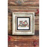 FİNS STONE DECOR Şahmeran Çerçeveli Taş Duvar Dekoru Tablo 20x20 cm-Wall Decor Fins Hediyelik FCDD-40-1046