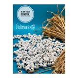 Fiolimore 10 mm Beyaz Ahşap Boncuk (50 Gr 135 Adet)Geniş Delik Çapı 4 mm Makrome Çanta Bileklik Takı Renkli