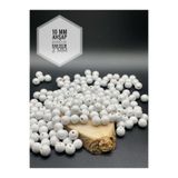 Fiolimore 10 mm Beyaz Ahşap Boncuk (50 Gram 114 Adet) Dar Delik Çapı 2 mm Makrome Çanta Bileklik Takı Renkli