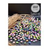 Fiolimore 10 mm Cam Deniz Kabuğu Boncuk Karışık Renk (20 Adet) Delik Çapı 1,5 mm Takı Tasarım Hobi Boncuğu