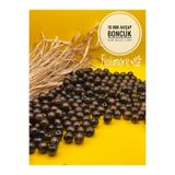Fiolimore 10 mm Kahverengi Ahşap Boncuk (50 Gram 114 Adet) Dar Delik Çapı 2 mm Makrome Çanta Bileklik Takı