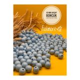 Fiolimore 10 mm Mavi Ahşap Boncuk (50 Gram 120Adet) Dar Delik Çapı 2 mm Makrome Çanta Bileklik Takı Renkli