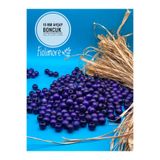 Fiolimore 10 mm Mor Ahşap Boncuk (50 Gr 135 Adet)Geniş Delik Çapı 4 mm Makrome Çanta Bileklik Takı Renkli