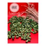 Fiolimore 10 mm Yeşil Kesme Boru Ahşap Boncuk (50 Gram 190 Adet) Delik Çapı 2 mm Makrome Tasarım Takı Bileklik