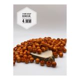Fiolimore 10mm Turuncu Ahşap Boncuk(50 Gr 135 Adet)Geniş Delik Çapı4mm Makrome Çanta Bileklik Takı Tahta