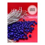 Fiolimore 12 mm Mor Renk Ahşap Boncuk (50 Gr 87 Adet)Delik Çapı 5 mm Makrome Çanta Bileklik Takı Tahta Renkli